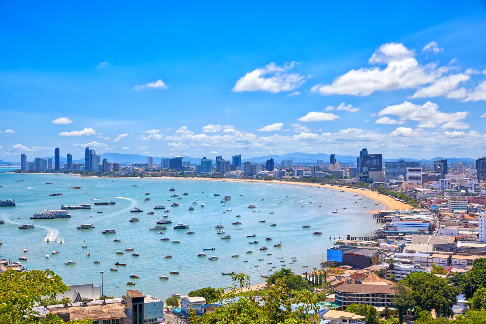 Pattaya city skyline viewpoint from Pratumnak Hil, Thailand